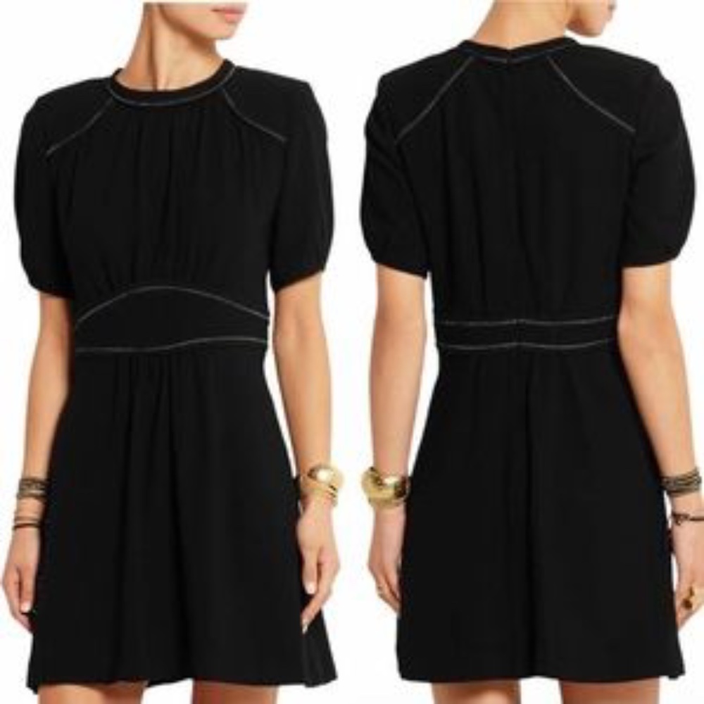 Isabel Marant
Black Embroidered Crepe Wana Short Casual Dress